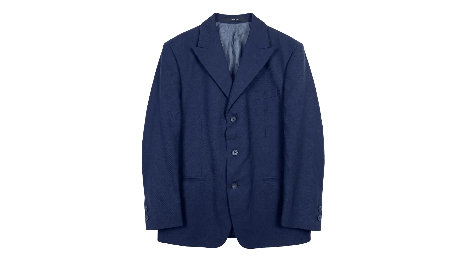FNK111 UNAG 1976 Navy Blue Blazer - Virgin Wool Blend - Image 1