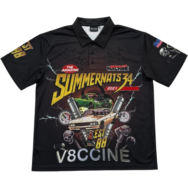 Street Machine Summernats V8CCINE Sublimated Polo Shirt