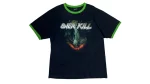 Overkill "For Those Who Bleed Green & Black" Thrash Metal Ringer T-Shirt