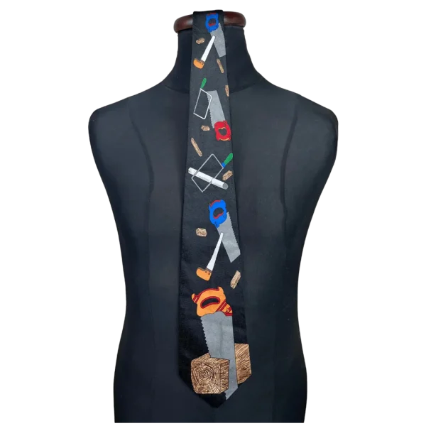 A.Rogers Saw Pattern Necktie 10 cm