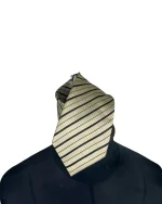 Pierre Cardin Yellow Striped Necktie - Image 2
