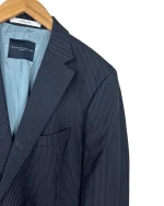 Tommy Hilfiger Feeling Good Tailored Wool Pinstripe Navy Blazer - Image 6