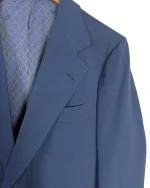 Blue Full Suit with Patterned Lining - Image 4