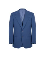 Blue Full Suit with Patterned Lining - Image 2