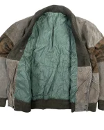 Genuine Suede Leather Bomber Jacket - Image 5