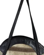 Hair-On Cowhide Striped Half-Moon Bag - Image 3