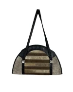 Hair-On Cowhide Striped Half-Moon Bag - Image 4