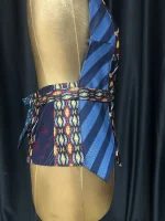 Handmade Upcycled Tie Halter Vest Top & Choker - Image 4