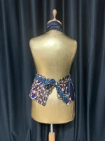 Handmade Upcycled Tie Halter Vest Top & Choker - Image 5