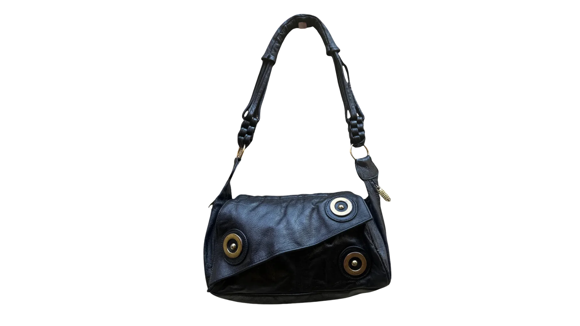 141 241 Y2K Genuine Leather Shoulder Bag - Image 1