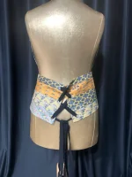 Handmade Upcycled Corset-Back Halter Vest Top & Choker - Image 6