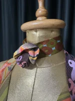 Handmade Upcycled Corset-Back Halter Vest Top & Choker - Image 2