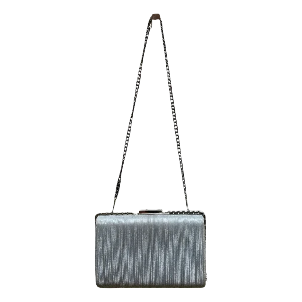 Silver Rhinestone Evening Clutch