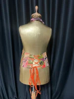 Handmade Upcycled Corset-Back Halter Vest Top & Choker - Image 4