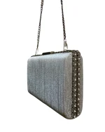 Silver Rhinestone Evening Clutch - Image 4