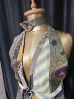 Handmade Upcycled Tie Halter Vest Top & Choker - Image 4