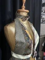 Handmade Upcycled Tie Halter Vest Top & Choker - Image 5