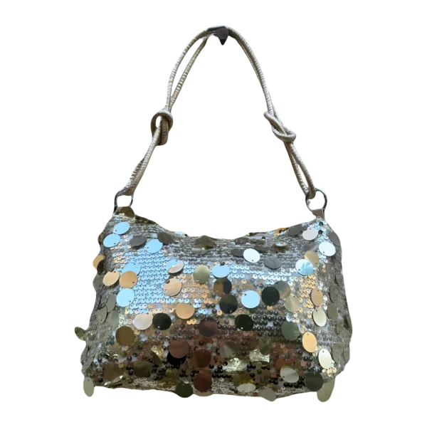 Y2K Sequin Gold Shoulder Bag