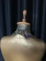 Handmade Upcycled Tie Halter Vest Top & Choker - Image 8