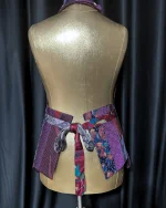 Handmade Upcycled Tie Halter Vest Top & Choker - Image 3