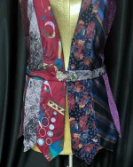 Handmade Upcycled Tie Halter Vest Top & Choker - Image 4
