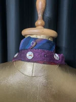 Handmade Upcycled Tie Halter Vest Top & Choker - Image 6