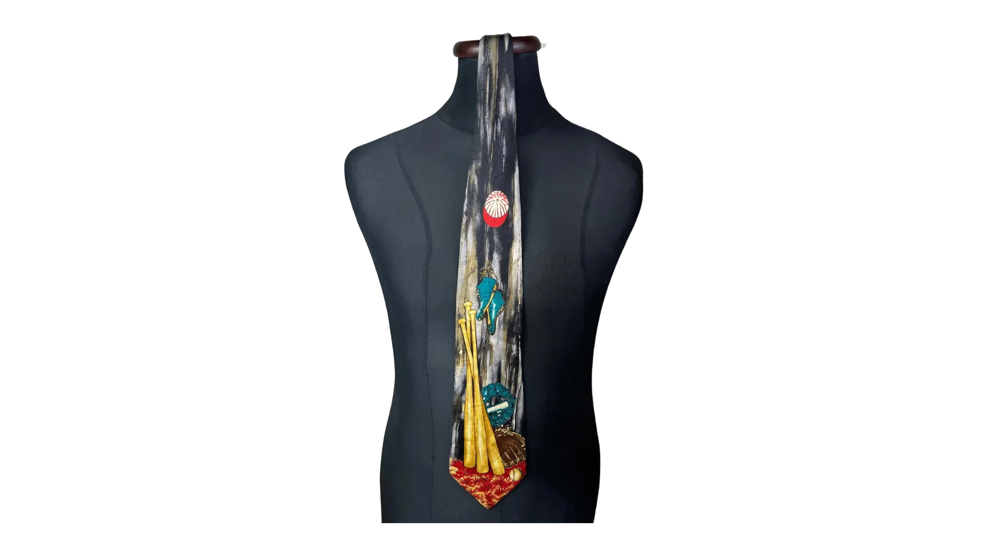 176 276 BROWNELLeco Baseball Print Necktie - Image 1