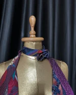 Handmade Upcycled Tie Halter Vest Top & Choker - Image 8