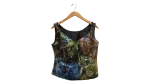 Y2K Abstract Swirl Sequin Cupped Tank Top