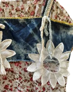 Y2K Embroidered Flower Applique Top - Image 2