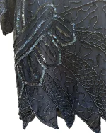 Shakti Embroidered Beaded 100% Silk Blouse - Image 3