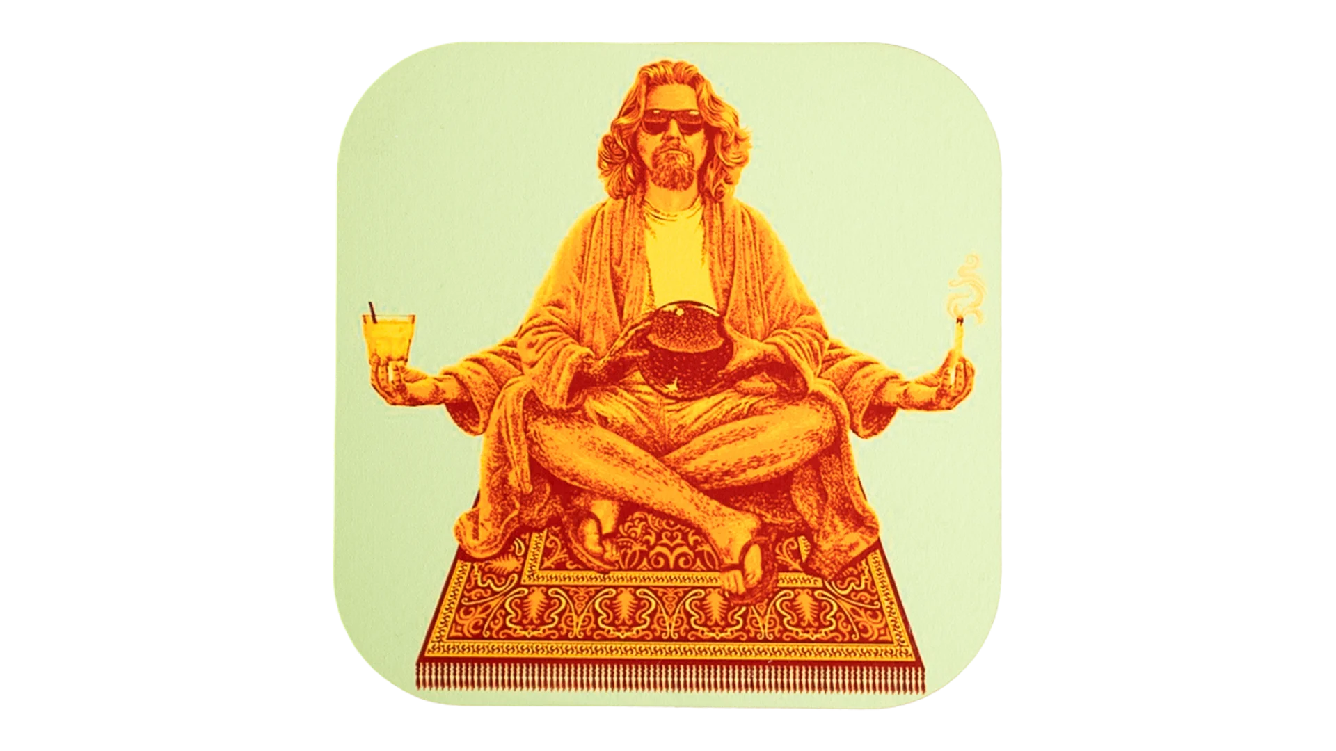 3140 DSC05872 The Big Lebowski Dude Coaster - Image 1