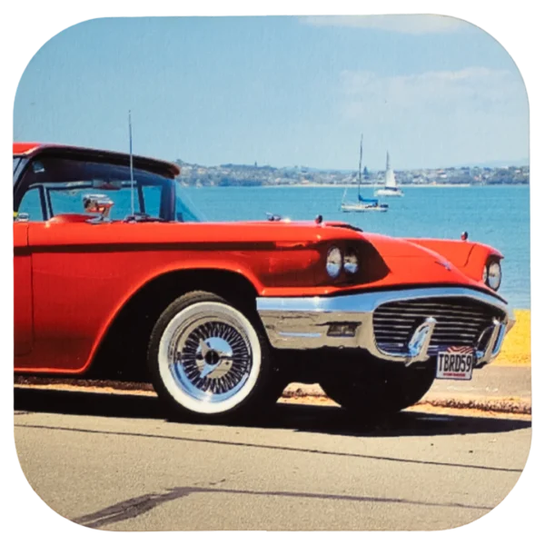 Red Classic Car Coaster