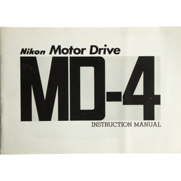Nikon Motor Drive MD-4 Instruction Manual