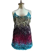 Multicolor Ombre Sequin Mini Dress - Image 3