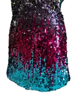 Multicolor Ombre Sequin Mini Dress - Image 7
