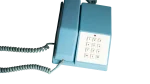 Blue Corded Push-Button Telephone - Image 4