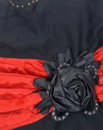 80s Strapless Gothic Style Cocktail Dress - Image 3