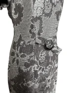 Caroline Biss Floral Brocade Midi Dress with Waist Detail - Image 3