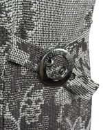 Caroline Biss Floral Brocade Midi Dress with Waist Detail - Image 4