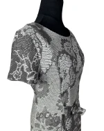 Caroline Biss Floral Brocade Midi Dress with Waist Detail - Image 5