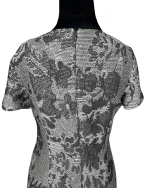 Caroline Biss Floral Brocade Midi Dress with Waist Detail - Image 8