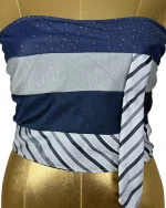 Handmade Upcycled Tie Tube Top - Image 2