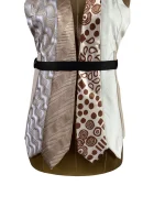Handmade Upcycled Necktie Halter Vest Top with Corset Back & Choker - Image 8