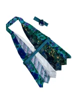 Handmade Upcycled Necktie Halter Vest Top with Corset Back & Choker - Image 6