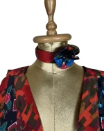 Handmade Upcycled Halter Corset-Back Vest Top & Choker - Image 4