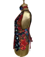 Handmade Upcycled Halter Corset-Back Vest Top & Choker - Image 7