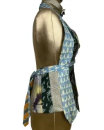 Handmade Upcycled Tie Vest Top with Choker - Image 7
