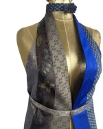 Handmade Upcycled Halter Corset-Back Vest Top & Choker - Image 6