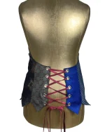 Handmade Upcycled Halter Corset-Back Vest Top & Choker - Image 7